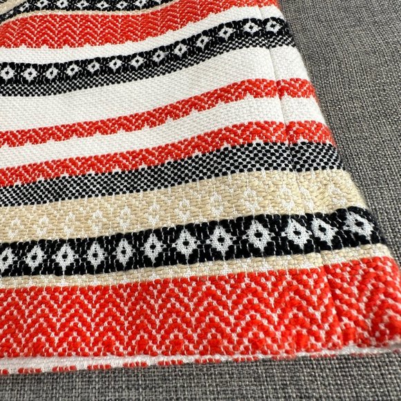 LOFT Woven Skirt‎ Striped Size 6 Shell: 100% Cotton Lined Zipper Closure Boho - Picture 6 of 12